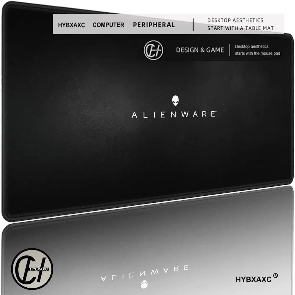 Tappetino per mouse grande per computer Alienware Animation Gaming Lock Edge Tappetino da tavolo in gomma XXL Accessori per tastiera antiscivolo HYBXAXC
