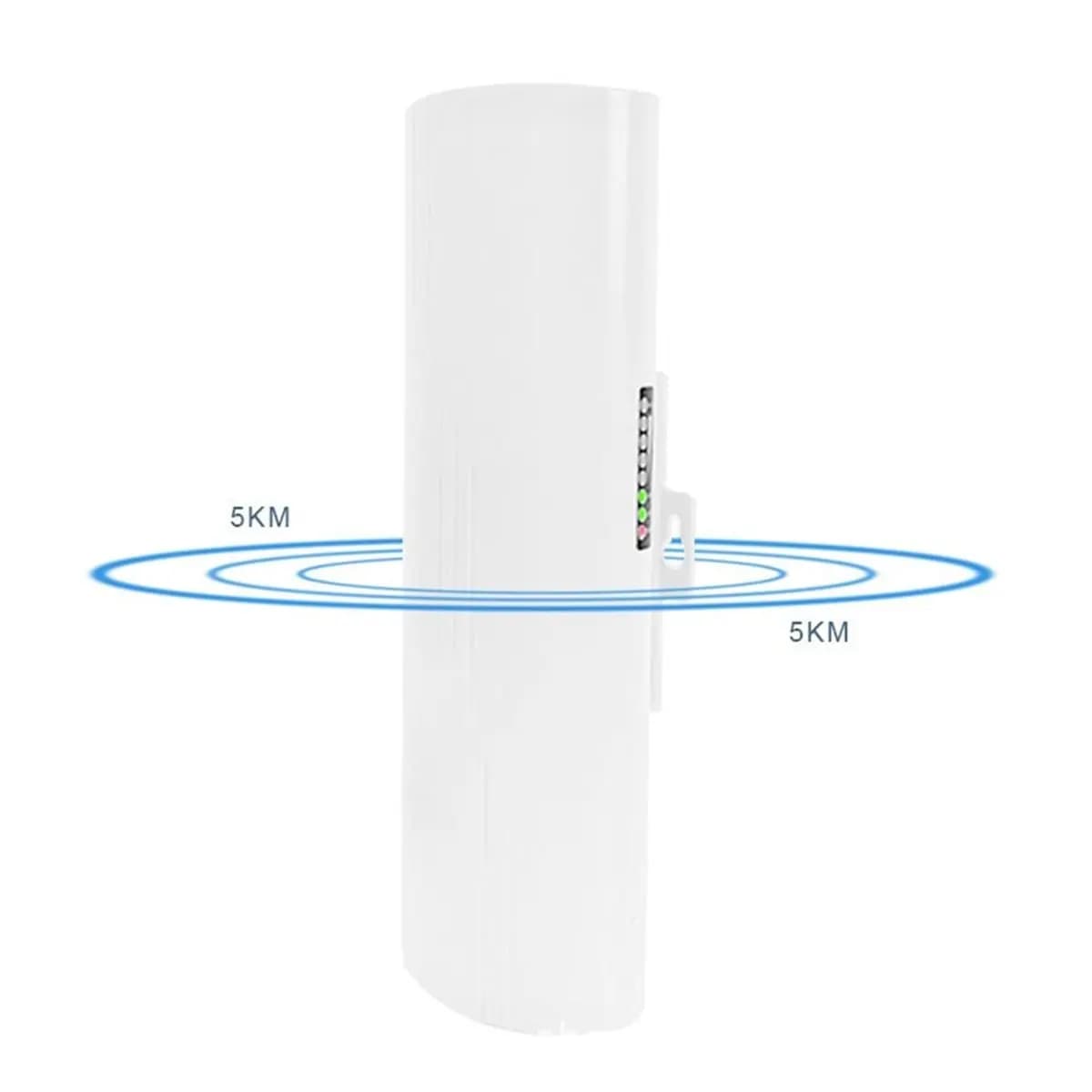Digital Essentials Bridge WiFi Wireless 5.8GHz 300Mbps, Ripetitore WiFi, Extender, Router Bridge di Rete, Copertura a Lungo Raggio 500m-5km