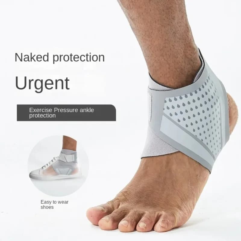 1 pezzo di supporto per caviglia in gomma di nylon, supporto elastico regolabile per compressione della caviglia, piedi comodi, fasciatura per basket