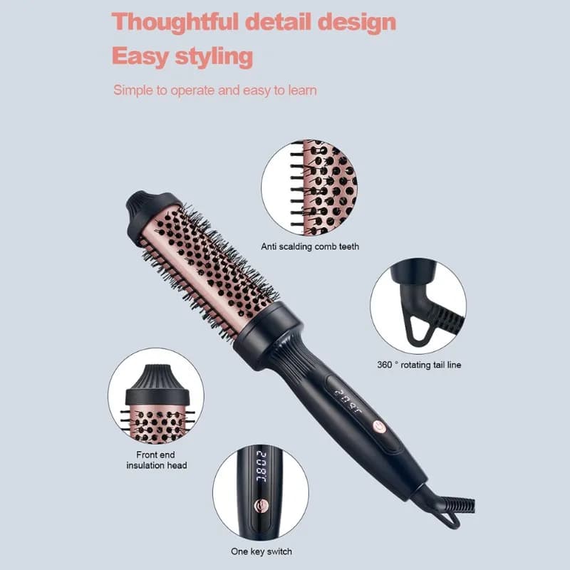 A65Z Hair Plate Double Use, Iron Large Electric Hair, Iron for Frangia, Tool in Compensated with EU Plug