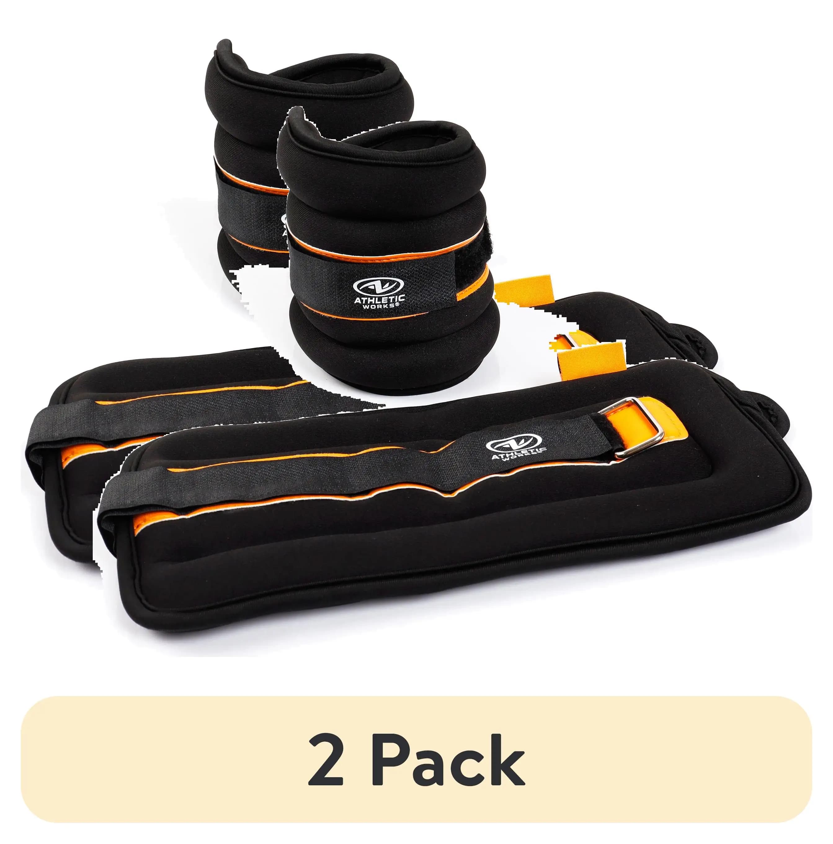 2 pack 5 lb ankle and wrist weights set with adjustable straps for fitness training