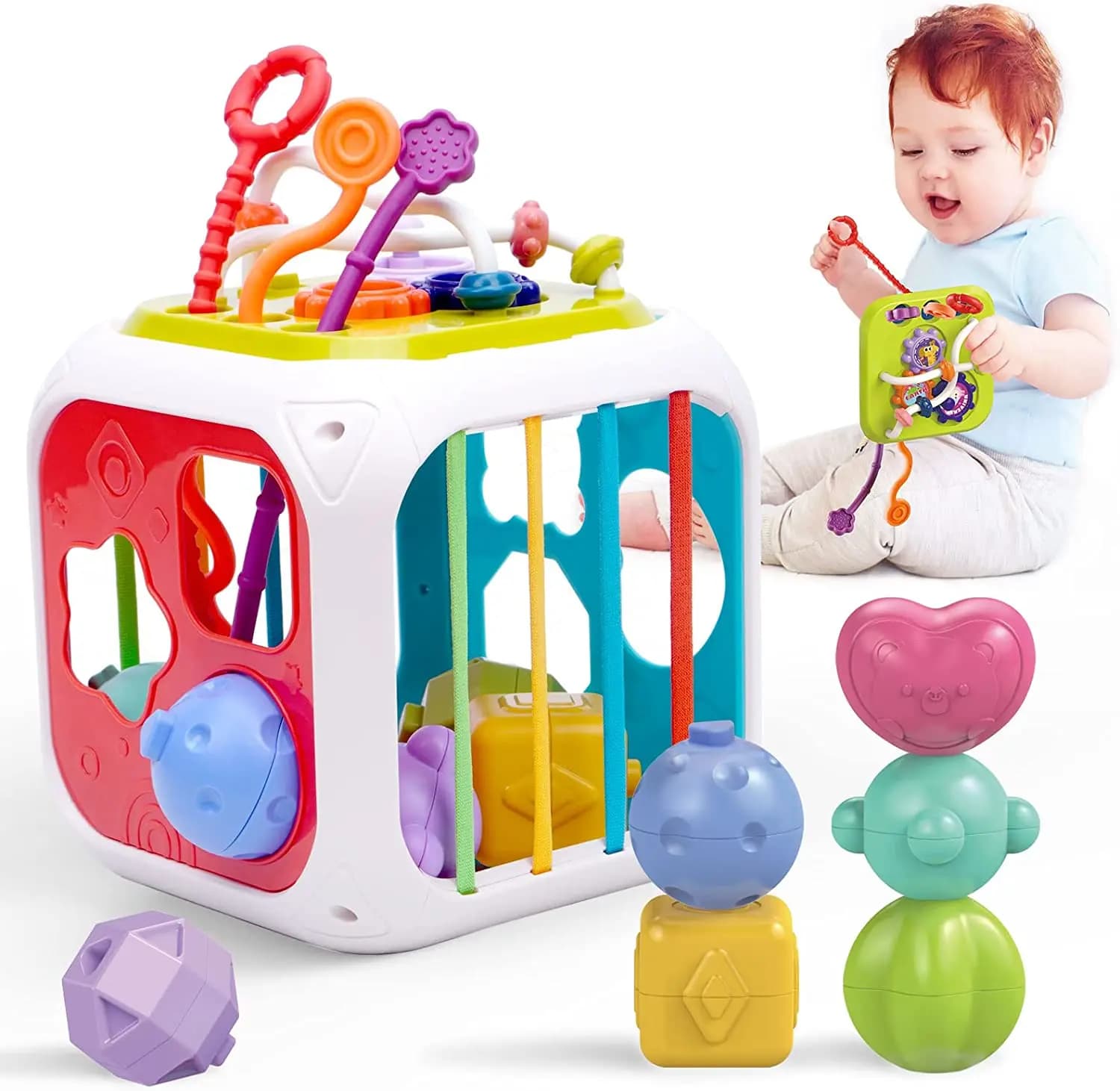 Baby Shape Sorter Toy giocattoli di smistamento sensoriale Montessori giochi di addestramento per abilità motorie giocattoli educativi per bambini per bambini 1 2 3 anni