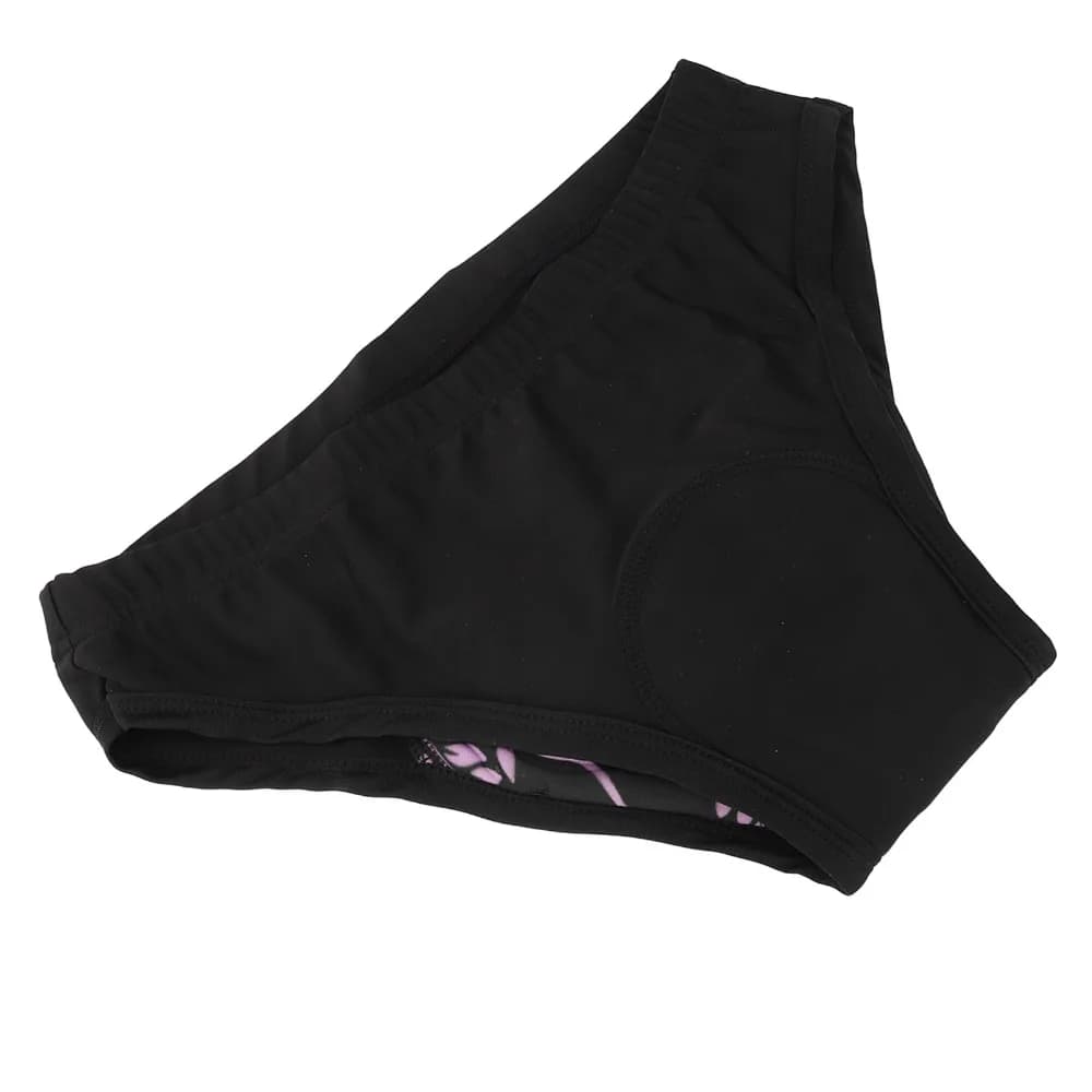 Pantaloncini da Ciclismo Imbottiti 3D per Donne in Poliestere, Silicone ad Asciugatura Rapida, Pantaloncini da Bici Morbidi Neri e Viola