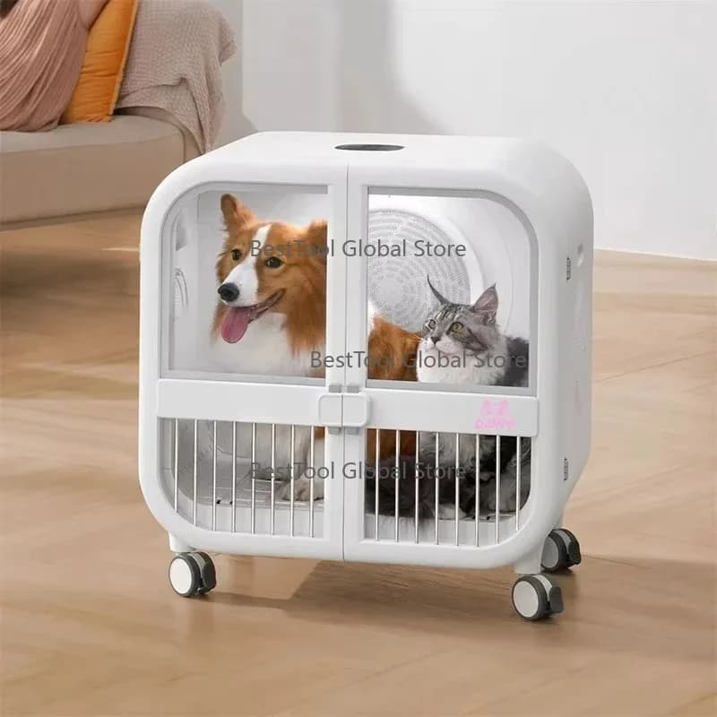 Asciugatrice Professionale per Animali Domestici, Box Asciugante Automatico per Toelettatura Cani, Modello EU-R P-ET