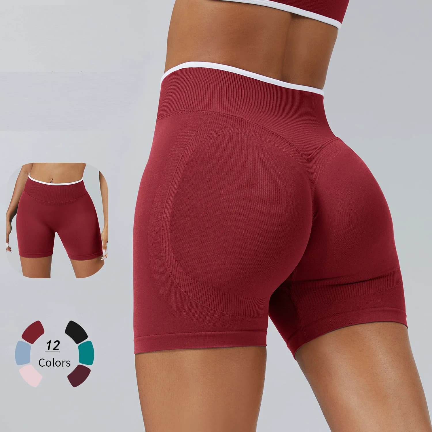 Women's high waist summer yoga shorts breathable fitness booty-lifting sports shorts running shorts cycling shorts workout gym shorts