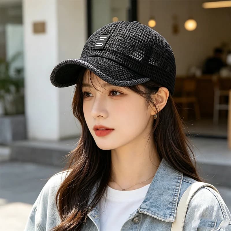 Summer Baseball Cap UV Protection Sun Visors Hat Breathable Mesh Outdoor Hiking Fishing Cap Adjustable Snapback Sun Cap Hat
