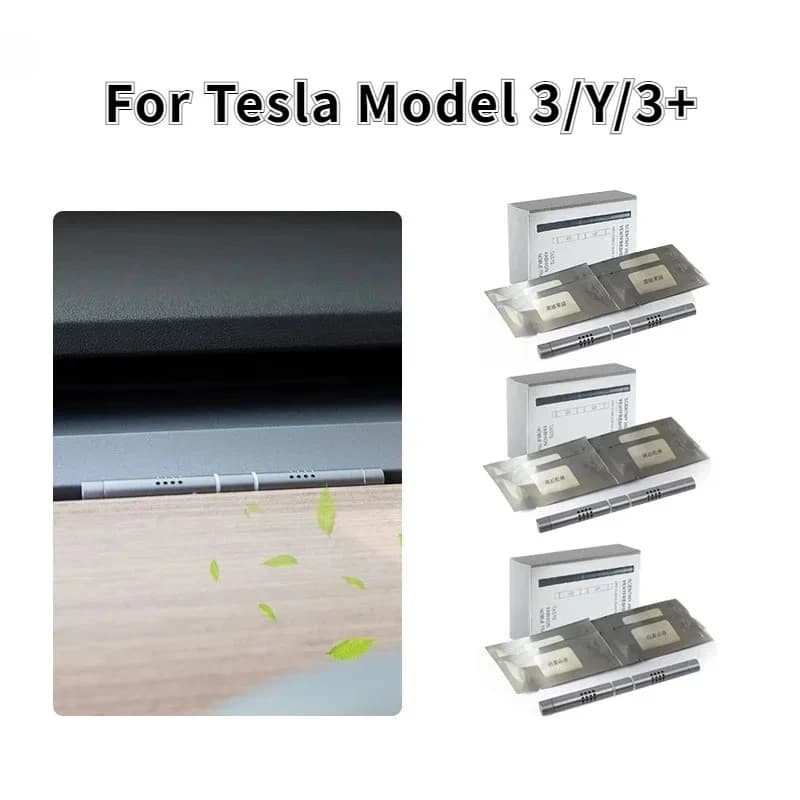 Deodorant for Tesla Model 3/Y/3+ - Solid Perfume for Auto Ventilation Bags, Fragrance Diffuser, Accessories