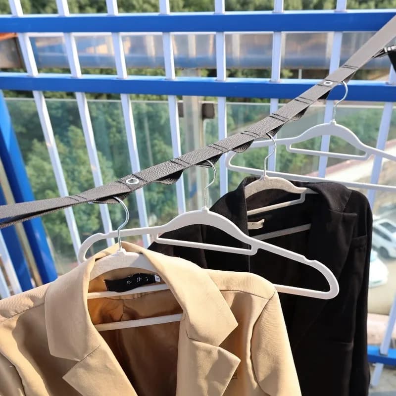 Car Clothes Hanger Bar Rear Trunk Hanging Rope for Coat Suit Auto SUV Telescopic Cloth Racks Outdoor Camping Travel Accessories