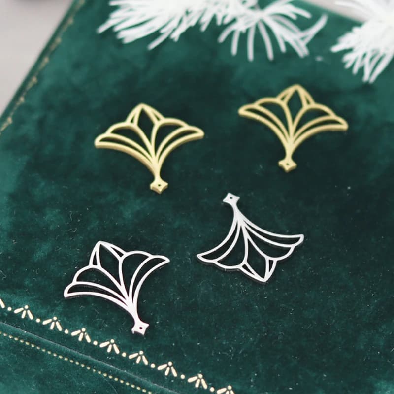 3 pz/lotto linea d'arte geometrica fiore charms accessori pendenti in acciaio inossidabile per creazione di gioielli bracciali orecchini forniture fai da te