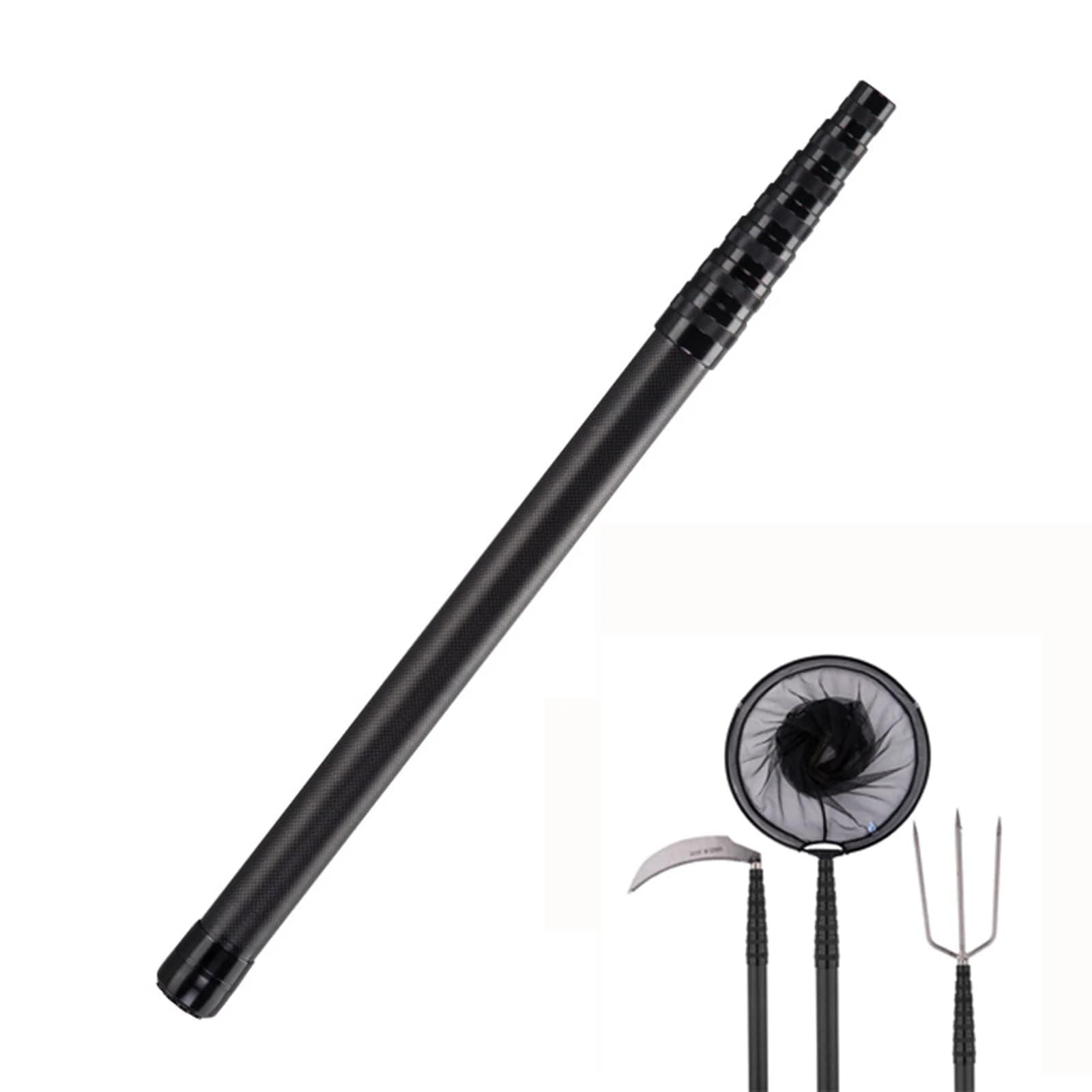 Manico per pesce Canna pieghevole Canna da pesca telescopica in fibra di carbonio Canna da pesca alla carpa Attrezzatura da pesca Accessorio per canna da pesca portatile