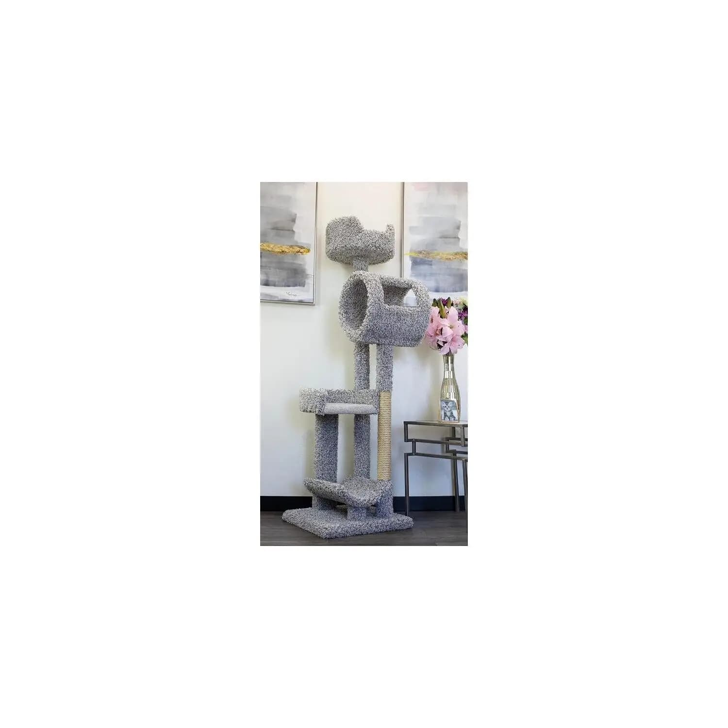 Large Sturdy Cat Tree Tower Climbing Scratching Post for Indoor Cats, Customized