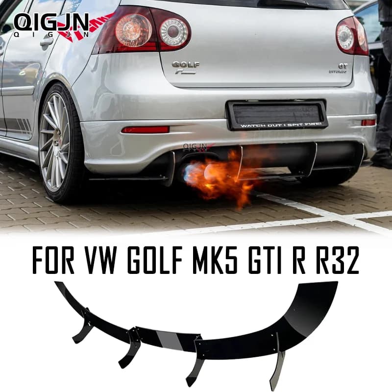 Per VW Golf 5/MK5GTI R32 2006-2009 auto modificata diffusore posteriore spoiler posteriore labbro spoiler posteriore auto modificato paraurti posteriore