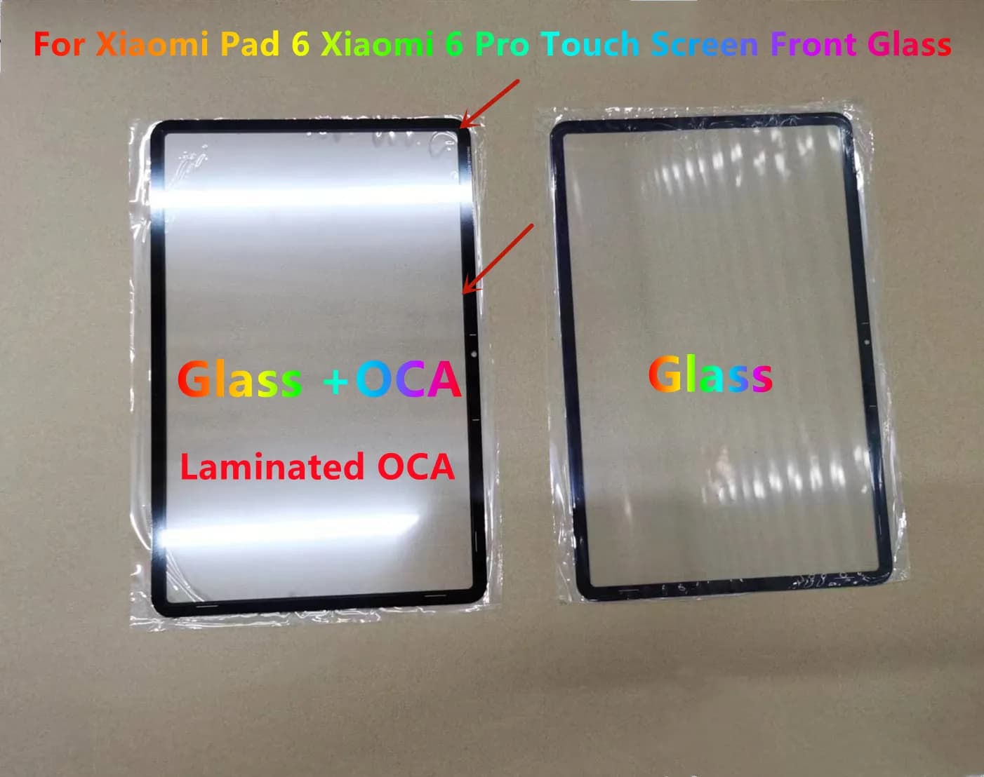 Nuovo 11 "originale per Xiaomi Pad 6 Xiaomi 6 Pro Mi Pad 6 Pro Touch Screen pannello dell'obiettivo della copertura in vetro anteriore + OCA laminata testata al 100%