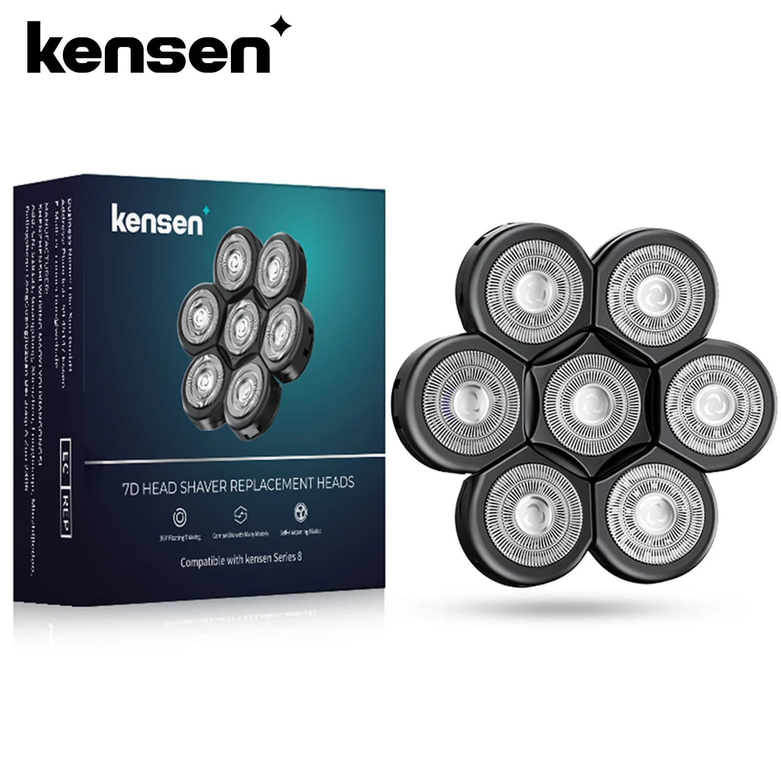 Kensen Razor Replacement Head Floating Razor Head Electric 7D Rasoi Barba Pratico Haircuts Kit Cutting Blades