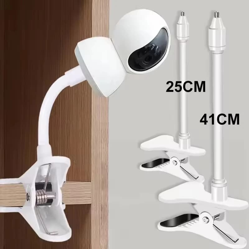 Universal support for flexible camera Clip clamp support for baby monitor Support for webcam without punching Fixed twist mounting kit for cradle