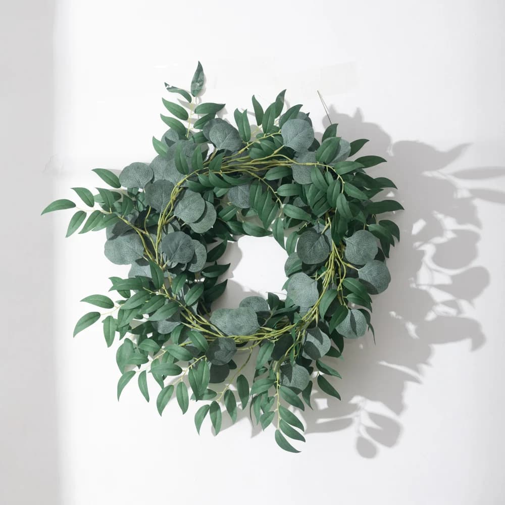 200 centimetri Artificiale Eucalipto Vite Seta Foglie di Salice Lungo Appeso A Parete Piante Verde Falso Rattan Per Il Giardino di Casa Matrimonio Decorazione FAI DA TE