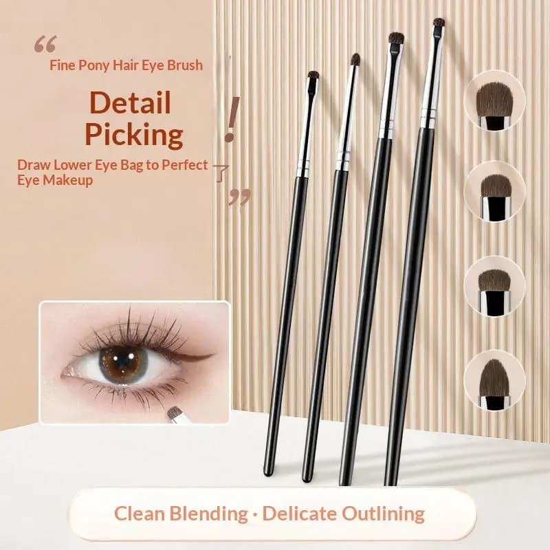 Refined Eye Detail Brush Set 4/6Pcs Advanced Eyeshadow Tools for Consistent Makeup Application Beauty Expertise