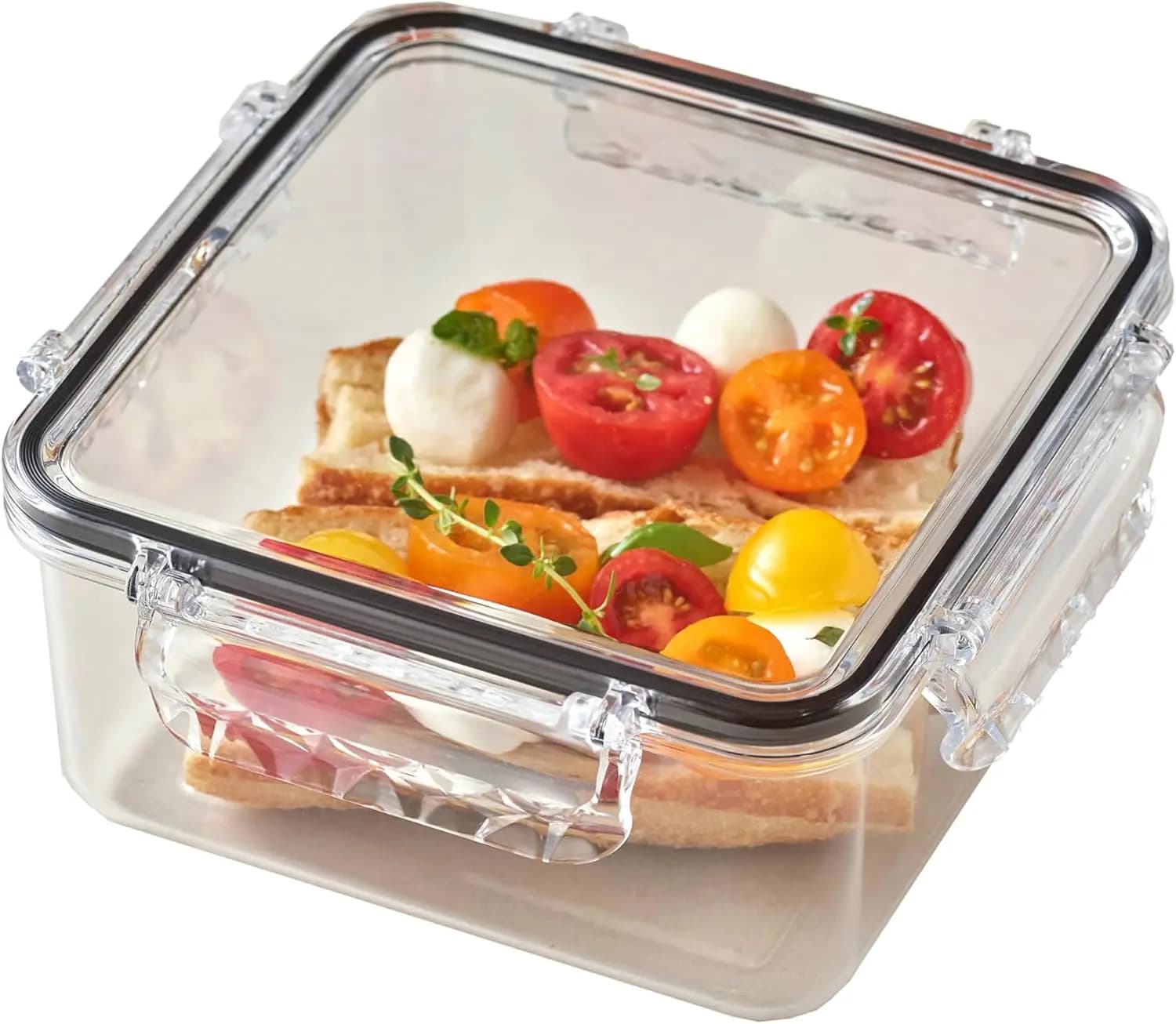 Contenitore Ermetico per Alimenti con Coperchio (1,5 L) - Lunch Box Anti-Perdita | Senza BPA | Preparazione dei pasti | Microonde, Congelatore e