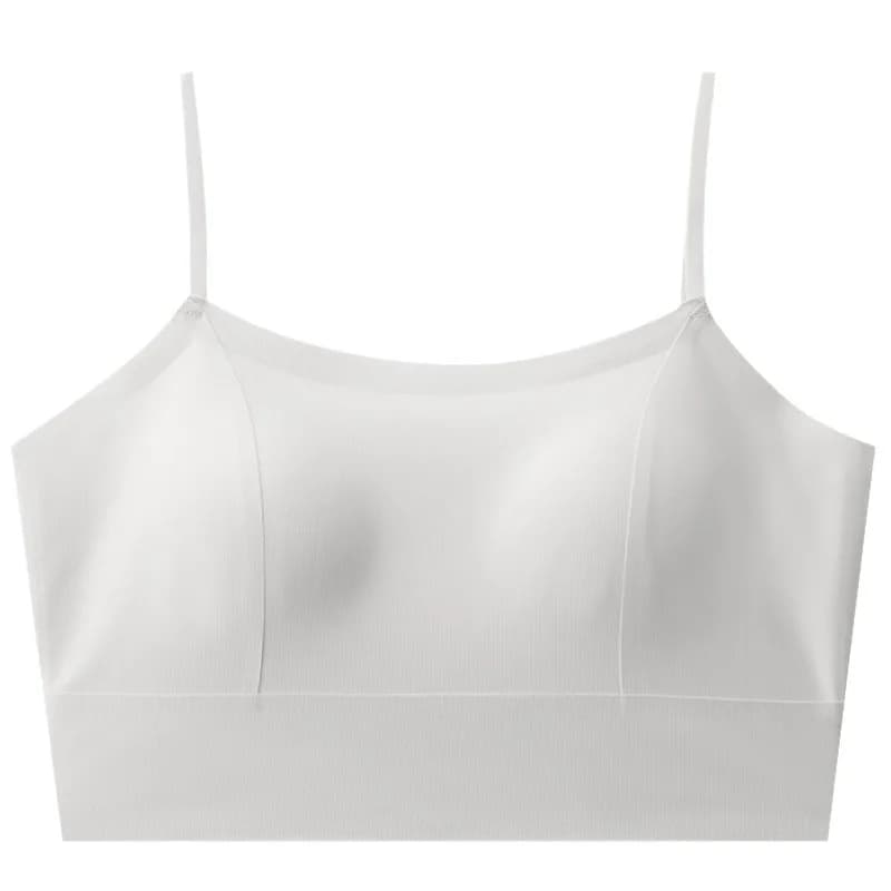 Ice Silk Seamless Beauty Back Bra Suspender Women's Underwear Soft Fixing Bra Cup Top One Piece Sleepwear Pajamas Vest