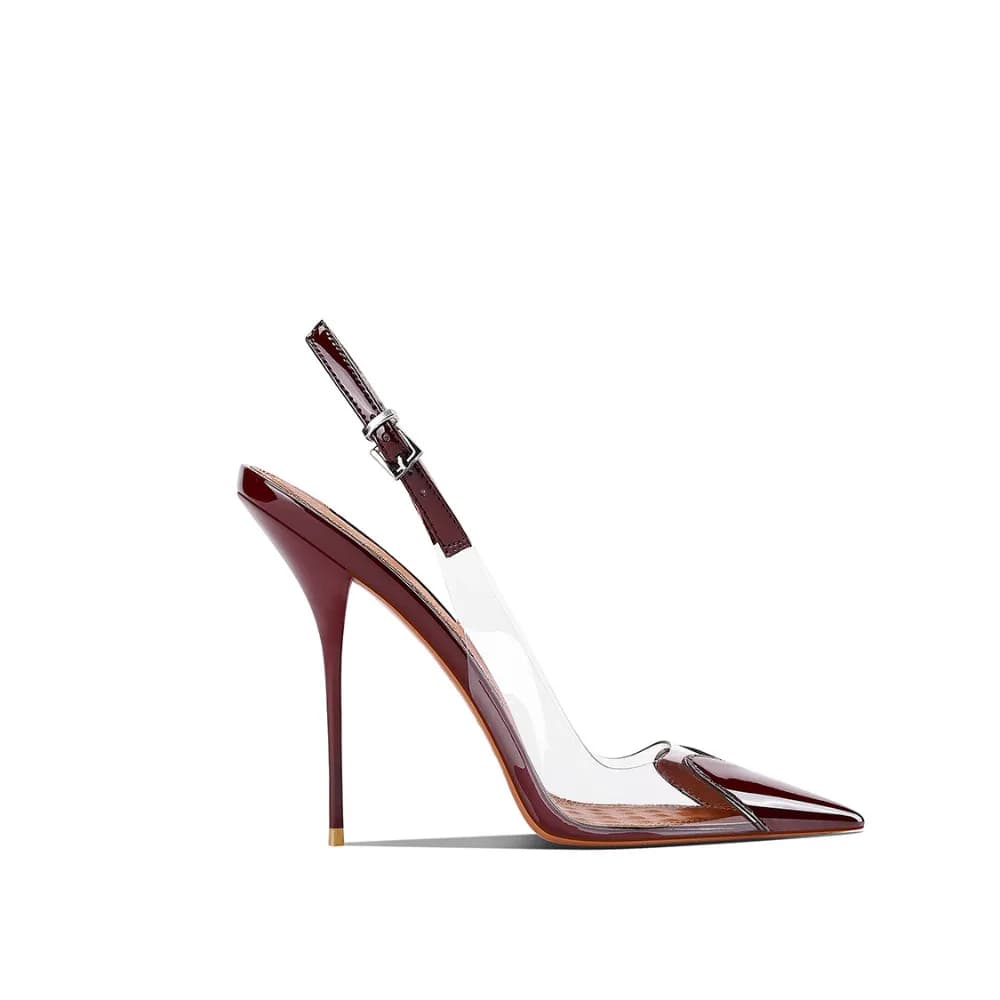 Spring Summer New Style White Pointed Toe Thin Heel Closed Toe High Heel Sandals For Women