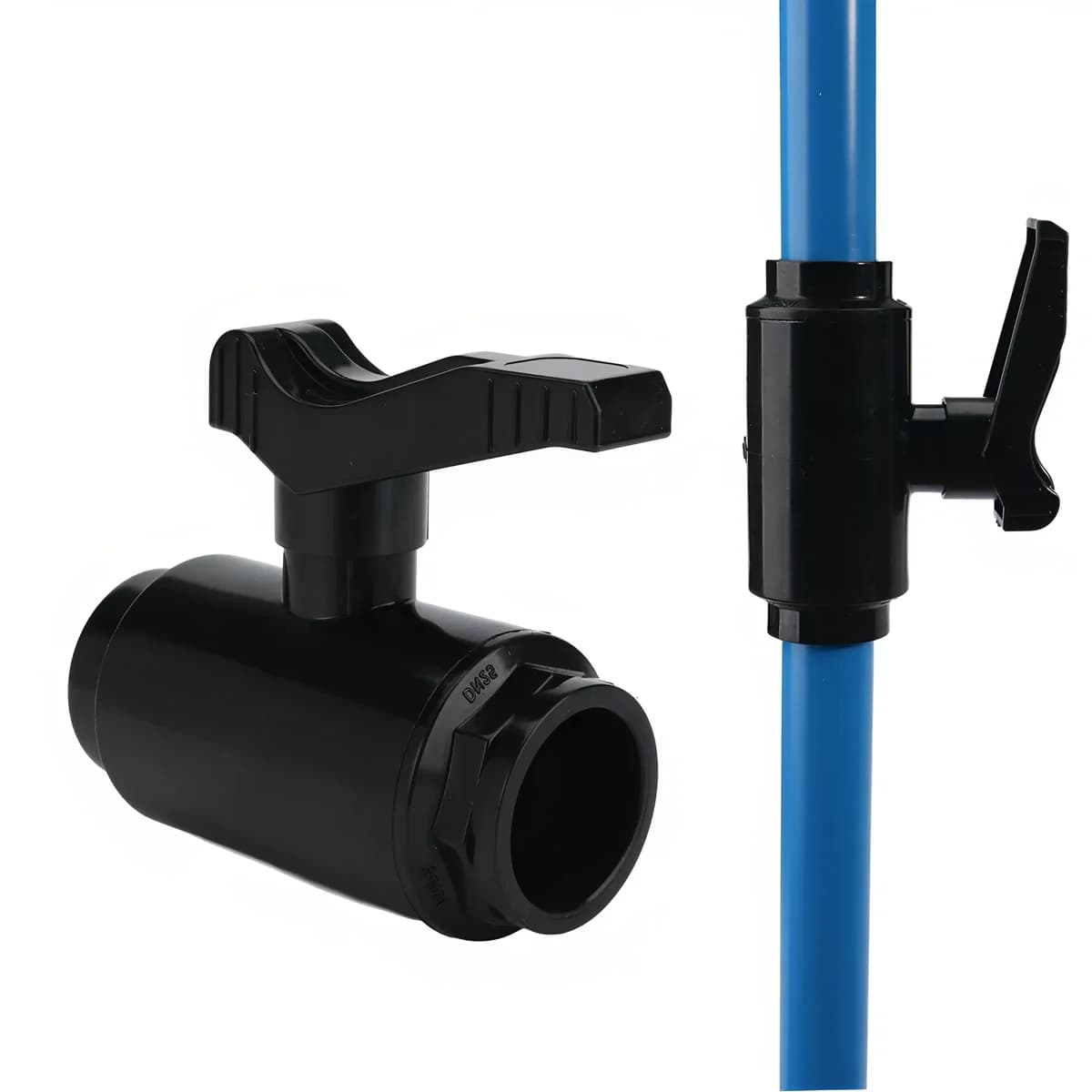 20/25/32/40/50mm Black Thickened PVC Ball Valve Aquarium Water Pipe Fish Tank Drainage Pipe Controller Garden Irrigation Valve