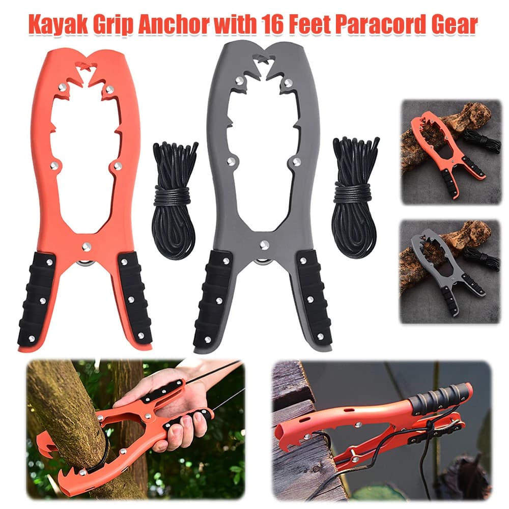 Morsetto Ancoraggio con Ampia Apertura, Attrezzatura di Sicurezza per Kayak, Impugnatura Ancoraggio in Acciaio Inossidabile per Kayak e Paddleboard