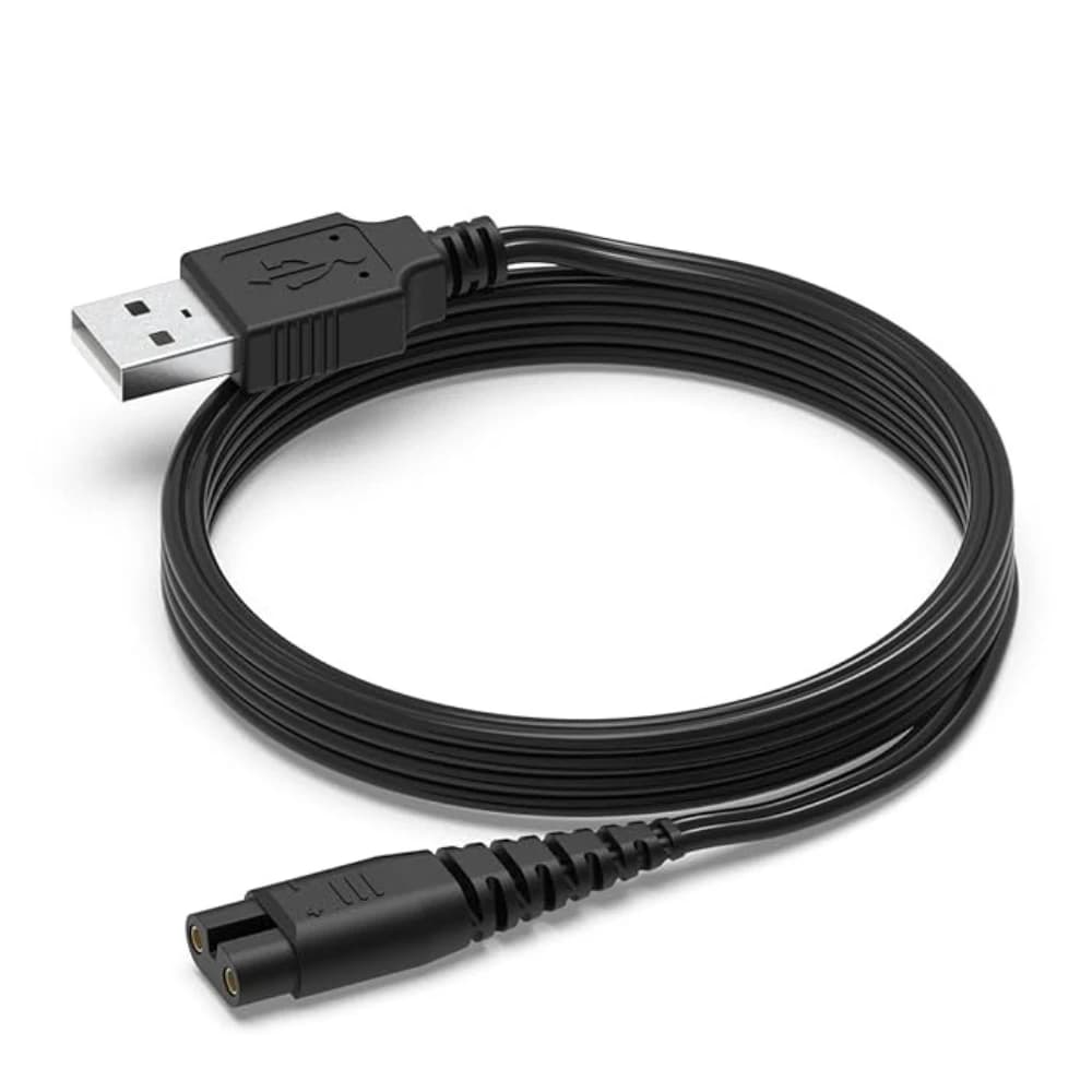 USB Charger Cable Fit for Hatteker Cordless Hair Trimmer Hair Clippers Beard RFC-588 RSCX-9598 Shaver Razor Charging Power Cord