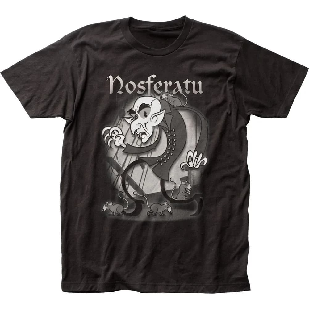 Nosferatu Rubberhose Mens T Shirt Classic Pop Culture Horror Movie Tee New Black