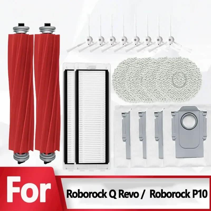 Per Roborock Q Revo / Roborock P10 A7400RR Pezzi di ricambio di ricambio Accessori Spazzola laterale principale Filtro Hepa Mop Sacchetto per la polvere in tessuto