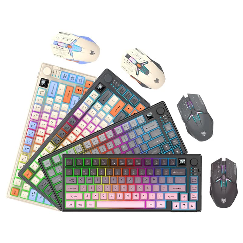Set Tastiera e Mouse USB K920 Illuminati per Desktop/Laptop, Ufficio e Casa, per Uomo e Donna