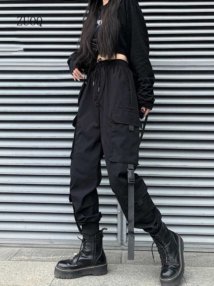 Nuovi Pantaloni Cargo Hip Hop alla Moda 2025 per Donna, Pantaloni Harem Multi-Tasca, Abbigliamento Streetwear Casual da Donna, Taglie S-3XL