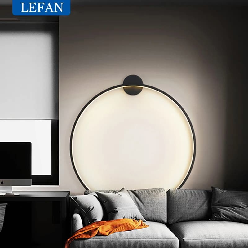 Moden Lampade da parete a LED rotonde per corridoio Comodino Soggiorno Sala da pranzo Corridoio Galleria Scala Interno Casa Semplice Nuovo Sconce