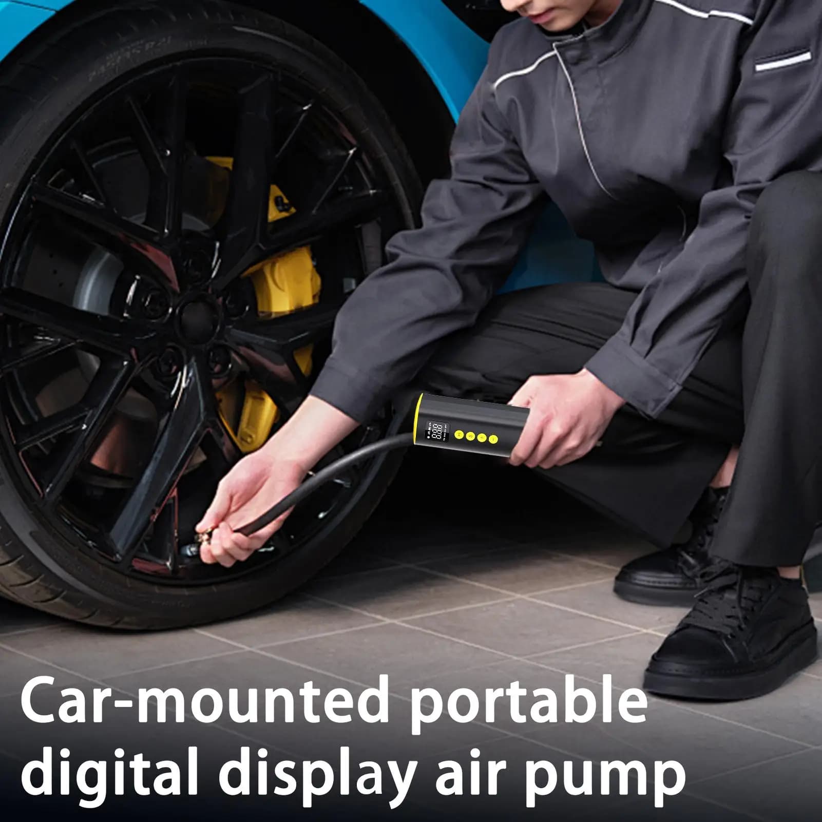 Gonfiatore per pneumatici Pompa elettrica Manometro digitale 150psi Manometro elettrico a batteria per bici Auto Camion Moto