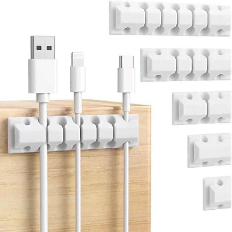 Silicone USB Cable Organizer Wire Winder flessibile Desktop Tidy Management Clips supporto per cavo per Mouse protezione per cuffie