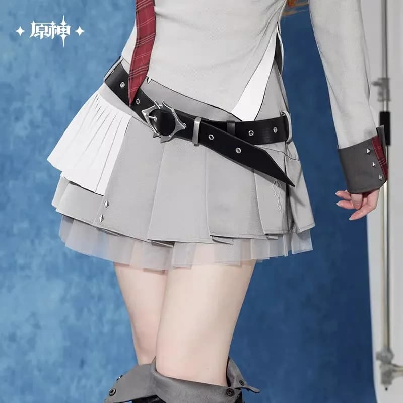 Gonna a Pieghe Ufficiale Genshin Impact con Tema Tartaglia, Serie Anime, Merchandising del Gioco, Costume Cosplay, Regalo