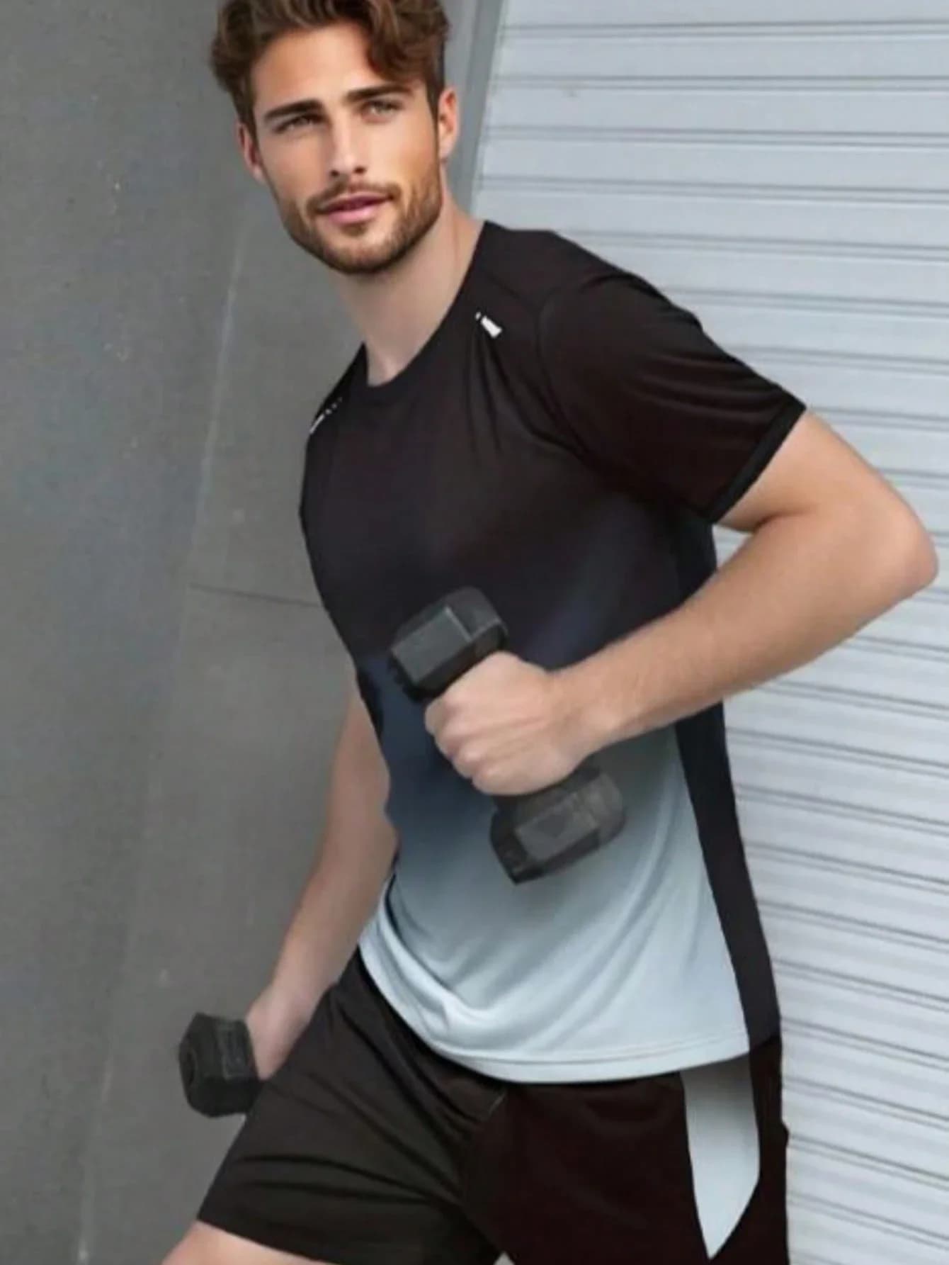 12 Set di Abbigliamento Sportivo da Uomo, T-Shirt a Maniche Corte e Pantaloncini Traspiranti per Fitness, Corsa, Basket e Palestra