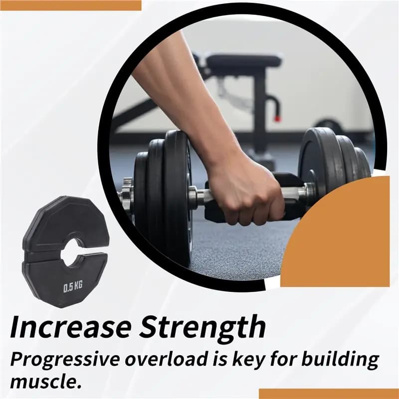 Gym Micro-Plates Dumbbell Fractional Weight Plate Rubber Fractional Weight Plates Add-On Change Black Multi-Purpose