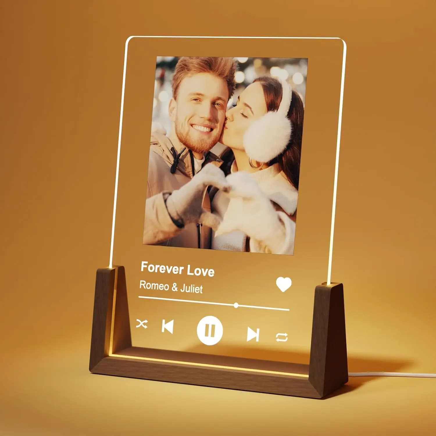 Regali fotografici personalizzati per coppie Cornice personalizzata con placca Spotify per San Valentino, anniversario, compleanno, regalo di Natale