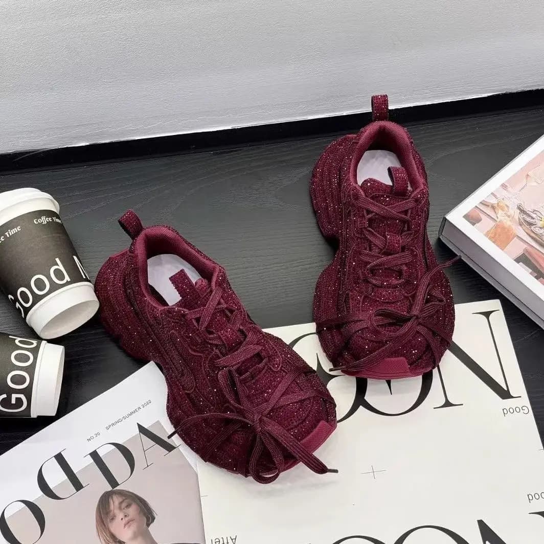 Women's Sneakers Spring-Autumn 2025, New with Strass, Offspring, Casual and Sporty Fashion