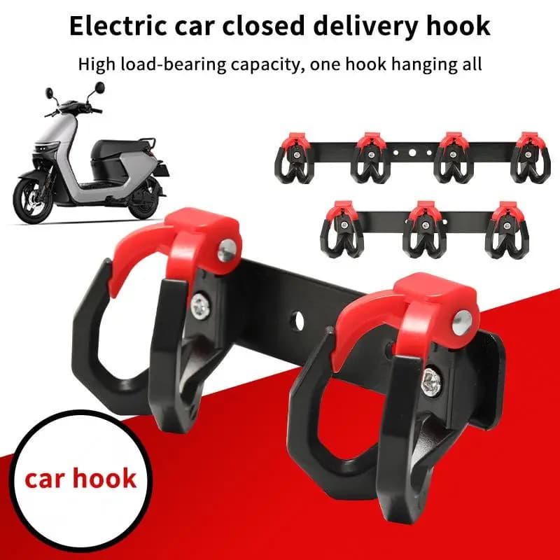【MO】Gancio doppio per moto, appendibagagli senza foratura, gancio per paraurti anteriore, gancio modificato, accessori per moto e-bike