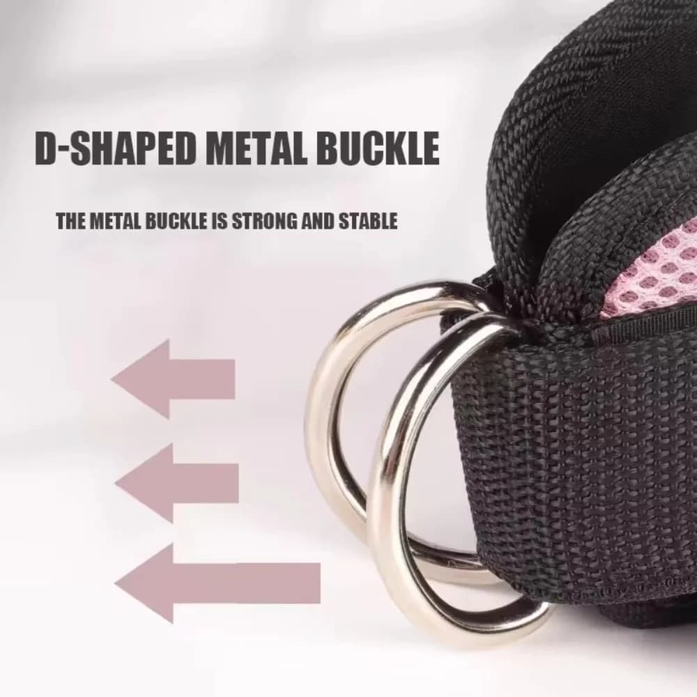 Double D-Ring Gym Ankle Straps Neoprene Padded Safety Buckle Leg Training Straps Adjustable Straps Legging Strap