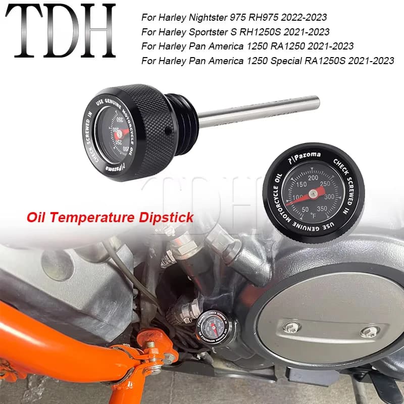 Indicatore di temperatura astina livello olio motore moto per Harley Pan America 1250 Sportster S RH 1250 S Nightster 975 RH975 21 +