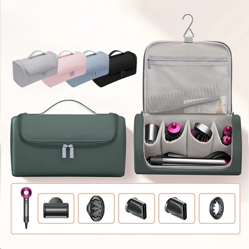 Multifunctional waterproof hair tool case Hidden hanging hook for travel organizer for iron Dyson Airwrap Styler