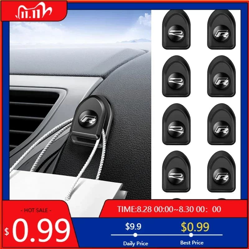 Car hooks, USB cable, headphones, key rings, invisible fixing clip for Volkswagen Tiguan Bora POLO PASSAT