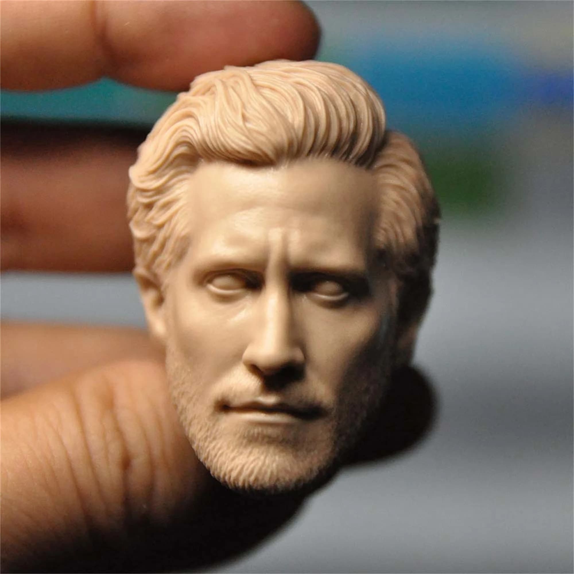 1/6 Unpainted Mysterio Quentin Jake Gyllenhaal Head Sculpt Model Fit for 12'' Action Figure Body