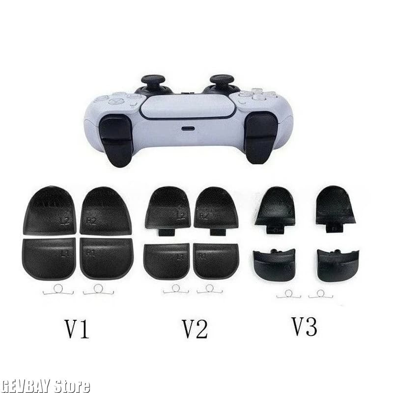 Set di 4 pulsanti grilletto (L1 R1 L2 R2) + molle per controller PS5, ricambio per gamepad PS5 V1 V2 V3 con supporto LR