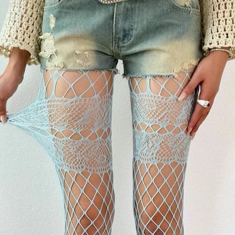 Nuovo design cavo collant grigio goth punk calze a rete in nylon fresco donne giapponese lolita uniforme collant a rete con fondo sottile
