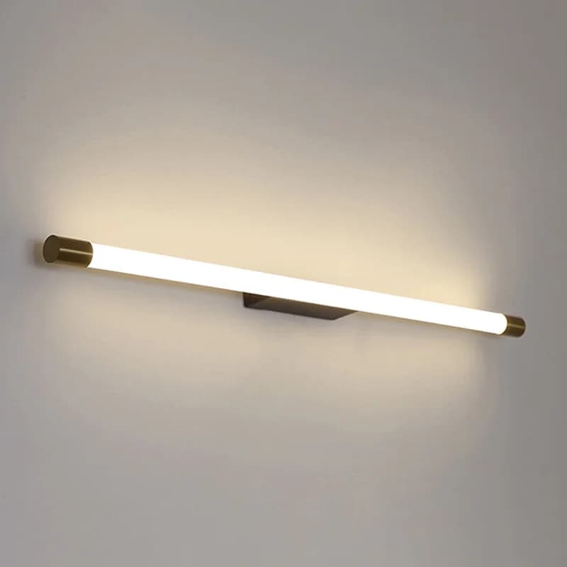 Semplice e moderno nordico nero oro lampada da parete lunga striscia specchio anteriore LED illuminazione per bagno apparecchi per interni