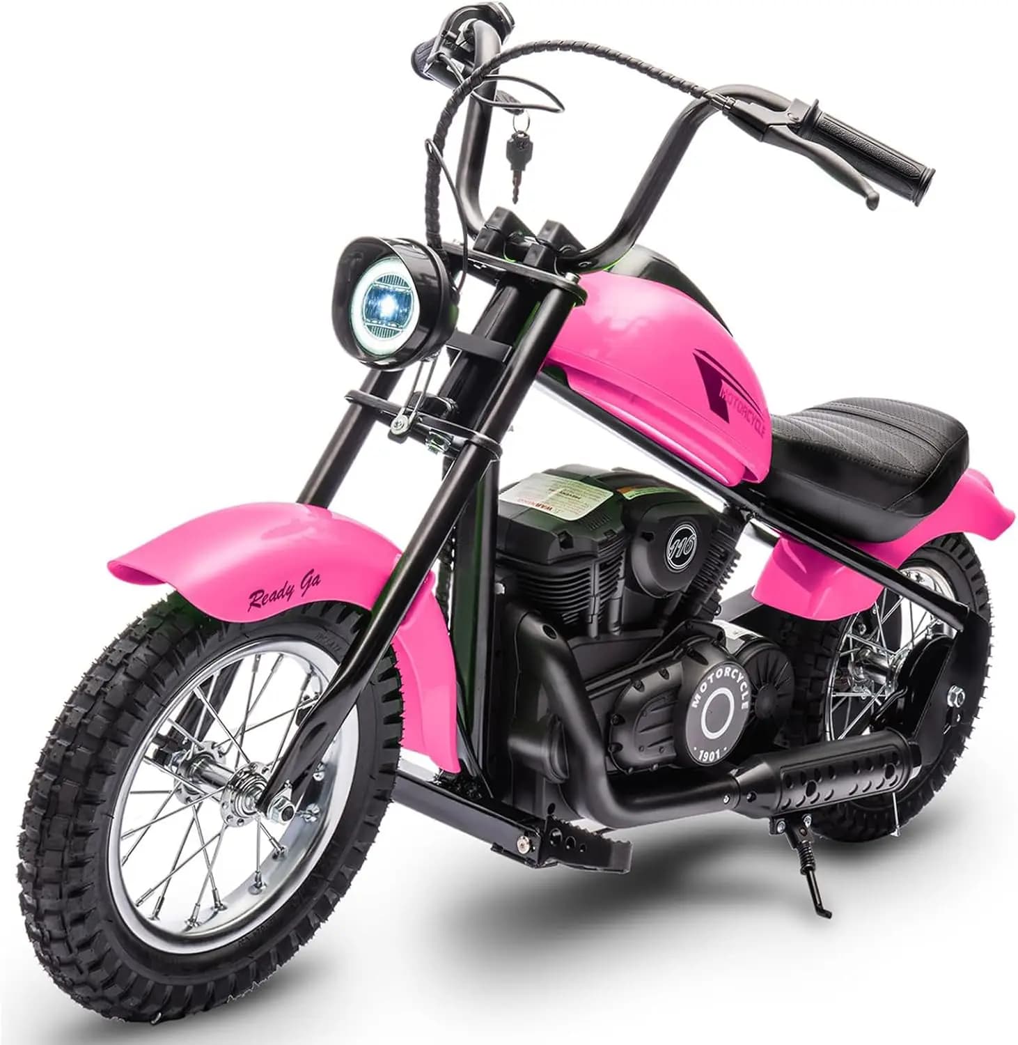 Bici da cross elettrica da 24 V, moto elettrica da 250 W con luce LED, sedile in pelle: moto a due velocità massima fino a 14 MPH e 60 minuti