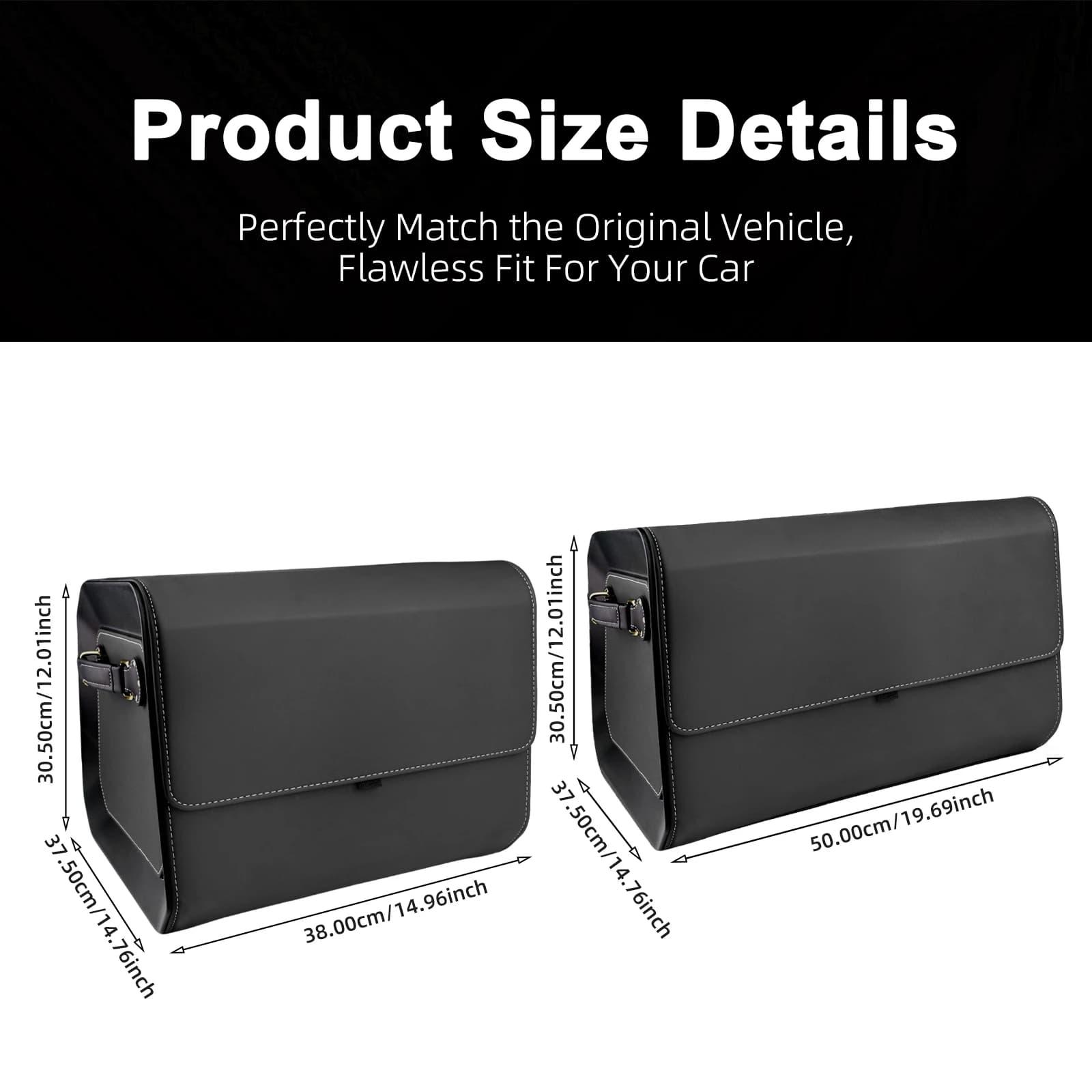 PU Leather Case Car Trunk Organizer Box For VW Golf 2019-2028 Tiguan L 2017-2028 Passat 2019-2028 Atlas 2017-2028